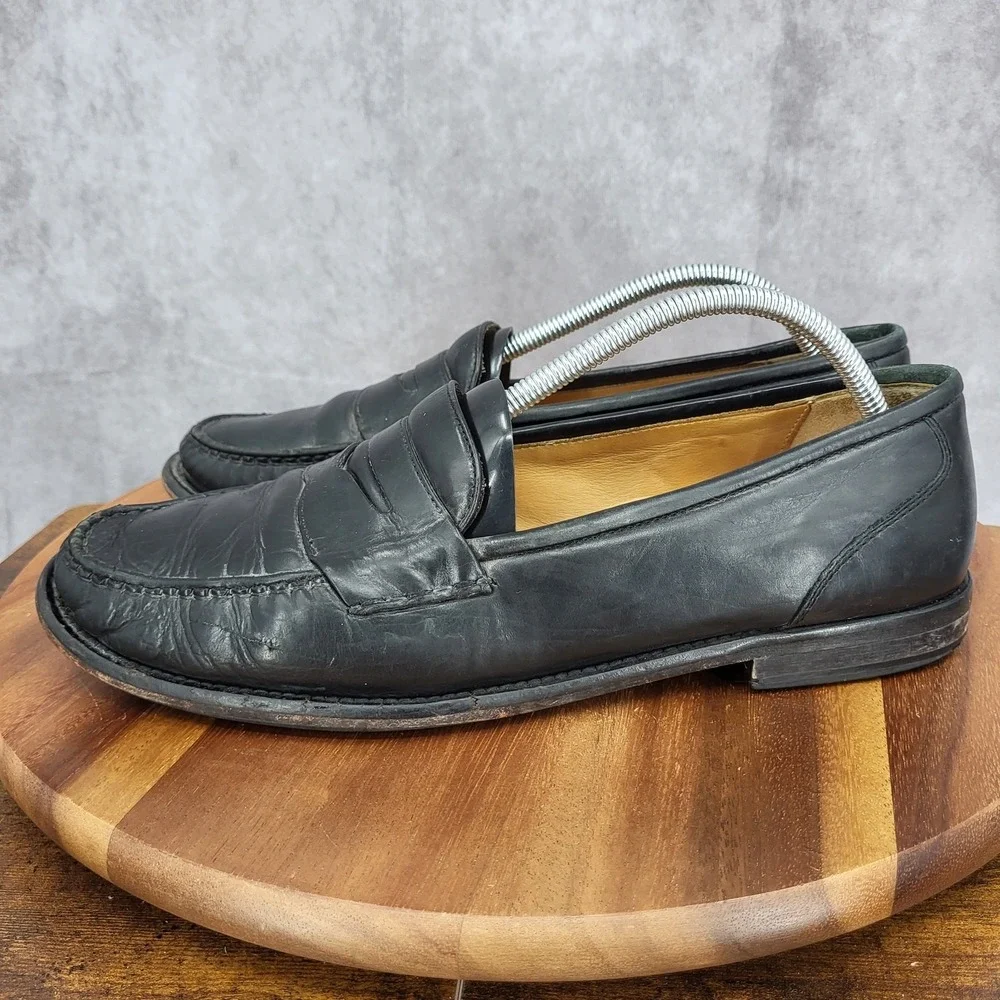 Cole Haan Penny Loafers Mens 11.5 Black Leather Slip‎ On Shoes C02507